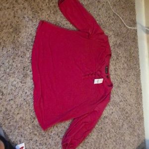 Pink Shirt with Laced Up Front